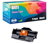 B411 Drum Unit Compatible for Okidata OKI B411 B412 B431 B432 B512 MB461 MB471 MB472 MB491 MB492 MB562 Printers, High Yield 25000 Pages, Clear Printing with Chip (Black)