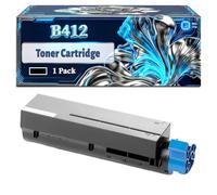 B412 Toner Cartridge Compatible for Okidata OKI B412dn B412DNW B432dn B512dn MB472dnw MB492dn MB562dnw Printers, With Chip Large Capacity 3000 Pages (1 Pack Black)