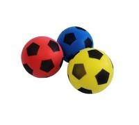 B4E 12cm Soft Foam Football - Yellow, Red & Blue | Soft Sponge Indoor/Outdoor Foam Soccer Ball Games For Unlimited Fun Sport | Suitable For Adults/Kids/Boys/Girls Of All Ages