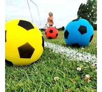 B4E 17.5Cm Soft Foam Football Yellow, Red & Blue, Pack Of 3