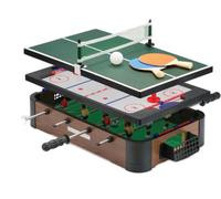 B4E 3 In 1 Multi Sport Game Table Set, Table Football, Pool Table, Air Hockey, Table Tennis Classic Family Fun Games