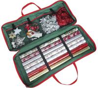 B4E Christmas Essentials Wrap Fabric Storage Bag For Paper, Tags, Bows & Christmas Tree