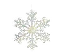 B4E Christmas Glitter Snowflake Hanging Decorations | 20x20cm Small Hanging Snowflake Xmas Tree Decorations |Perfect For Wedding/Bridal Shower Party/Home Garden Decoration