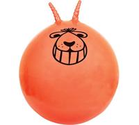 B4E Giant Space Hopper, 80Cm Large Orange Bouncy Ball With Handle Heavy Duty Hopper Ball For Kids & Adults Outdoor & Indoor Fun