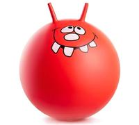 B4E Large Space Hopper 20 Inch Jump N Bounce Ball | Red Bouncing Toy for Kids and Adults | Indoor Outdoor Active Play Toy, Exercise and Fun