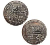 B4E Lucky Coin Sentimental Good Luck Coins Engraved Message Keepsake Gift Set Charm (Dearest Friend)