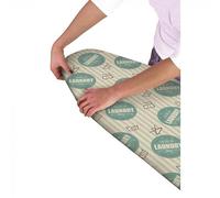 B4E Multi-Fit Elasticated Ironing Board Cover Durable Cotton with Heat Resistant Padding Universal Fit up to 135x45cm - Replacement Cover with Elastic Edge, 3 Stylish Designs (Laundry)