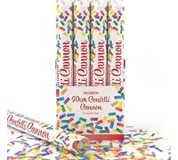 B4E Rainbow Confetti Cannon, Biodegradable Paper, 20 and 50cm, Party Popper for Weddings and Celebrations (12 Pack, 50cm)