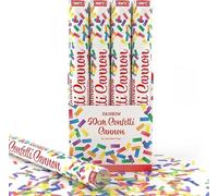 B4E Rainbow Confetti Cannon, Biodegradable Paper, 20 and 50cm, Party Popper for Weddings and Celebrations (6 Pack, 50cm)