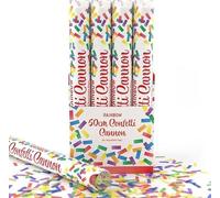 B4E Rainbow Confetti Cannon, Biodegradable Paper, 20 and 50cm, Party Popper for Weddings and Celebrations (96 Pack, 50cm)