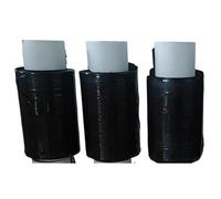 B4E Rolls 100mm x 150m x 17mu Black Mini Stretch Shrink Wrap | 150m wide Roll, Mini Core,17mu Thick Plastic Mini Pallet Shrink Wrap | Packaging for Removals, Warehouse, and Industrial Use (Pack of 3)