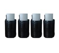 B4E Rolls 100mm x 150m x 17mu Black Mini Stretch Shrink Wrap | 150m wide Roll, Mini Core,17mu Thick Plastic Mini Pallet Shrink Wrap | Packaging for Removals, Warehouse, and Industrial Use (Pack of 4)