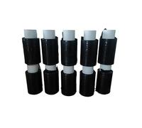 B4E Rolls 100mm x 150m x 17mu Black Mini Stretch Shrink Wrap | 150m wide Roll, Mini Core,17mu Thick Plastic Mini Pallet Shrink Wrap | Packaging for Removals, Warehouse, and Industrial Use (Pack of 10)