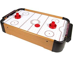 B4E Tabletop Air Hockey Game | Air Hockey Table Top for Kids & Adults - Compact & Portable Set with 2 Pushers & 2 Pucks - Family Fun & Arcade Thrills