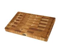 B4K ® 45х30х4 cm Chopping Block Made of Oak End Wood | End Grain Board with Handles and Silicone Feet | Antibacterial End Grain Board | End Wood Board | Kitchen Board | Chopping Board