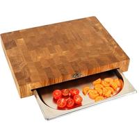 B4K Oak 40x30x6cm Kitchen Board | Frankfurt End Wood Board, Natural