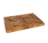 B4K® Oak End Grain Wood Board | Reversible | Handmade | 45x30x4 cm | Brown | Chopping Board