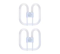 B4U GR8 2 Pin 16W Bathroom Light Bulb, CFL Fluorescent Light Tubes 16W, 2D Flat Butterfly Bulb for Flush Ceiling Light, Warm White 3500K