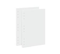 B5 Blank Refill Paper, 90 Sheets Thick Drawing Papers, 100 GSM 9-Hole White Sketch Paper for Art, Journaling & Note-Taking (180x255mm)