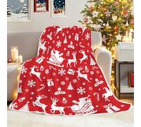 B5 Cartoon Christmas Blankets Throws Red Green, Christmas Sherpa Waffle Fleece Blanket 150x100cm Xmas Funny Pattern Throws Sofa Winter Plush Blanket Cosy Flannel Couple for Bed Xmas Gift Home Decor