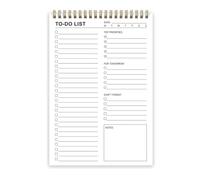 B5 Daily Planner, to do List Pad, to do List Notebook, Tear off 52 Sheets Double-Sided Printing for Work School Personal Organized