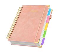 B5 Notebook - 300 Pages Spiral Journal for Teachers, Notepad with Removable Divider Function, Writing Book for Students, College, Meeting, Study, School, Home Use