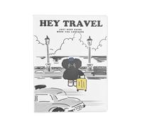 B5- Rubber Sleeve Notebook Oil Painting Student Notebook Cute Cartoon Handbook Diary-Black in Travel (Blank)