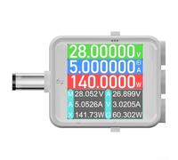 B50 DC Ammeter Voltmeter Power Meter Tester 0-80V 12A 960W Digital Display with 16-Bit for ADC for Router Camera Battery Capacity Analysis White