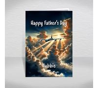 B52 Stratofortress Bomber Father's Day Card for Hubbie - Cold War American Strategic Bomber Aircraft Card - Military Aeroplane Airplane Theme: Hubbie Father's Day Card (Size A5)