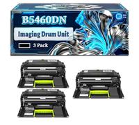 B5460DN Imaging Drum Unit Compatible for Dell B5460DN B5465DNF Printers, With Chip Large Capacity 100000 Pages (3 Pack Black)
