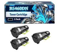 B5460DN Toner Cartridge Compatible for Dell B5460DN B5465DNF Printers, With Chip Large Capacity 20000 Pages (3 Pack Black)