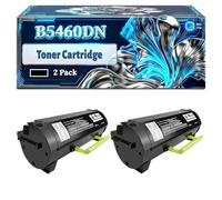 B5460DN Toner Cartridge Compatible for Dell B5460DN Printers, With Chip Large Capacity 25000 Pages (2-Pack Black)