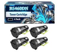 B5460DN Toner Cartridge Compatible for Dell B5460DN Printers, With Chip Large Capacity 6000 Pages (4 Pack Black)