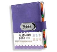 B6 Password Notebook with URL and Phone Book for Secure Memo Writing Locked Planner Journal