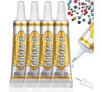 B7000 Glue Clear Adhesive - 15ml/0.5oz (4 Pack) - Jewelry Bead B-7000 Glue with Precise Tips for Rhinestones Fabric, Glass, Jewelry Making, DIY Art Crafts, Leather, Toys