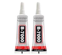 B7000 Glue Super Glue Transparent Paste Adhesive Multi-Function Repair Glues Suitable for Phone Jewelry Glass Wood Metal Fabric (2X15ML)