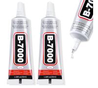 B7000 Jewelry Glue Clear, 3.7 fl oz Craft Adhesive with Precision Tip, Multi-Function Fabric Glue for Metal, Stone, Nail Art, Bead, Jewelry Making, Wood, Glass (50 ML, 2)