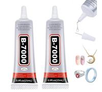 B7000 Super Glue,15ml/0.5oz (2 Pack) Multi Functional Glue Transparent Paste Adhesive Multi-Function Repair Glues Suitable for Phone Jewelry Glass Wood Metal Fabric (15ML-2pcs)