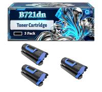 B721dn Toner Cartridge Compatible for Okidata OKI B721dn B731dnw MB760 MB760dn MB770 MB770dfn MB770dn Printers, With Chip Large Capacity 18000 Pages (3 Pack Black)