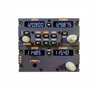 B737 1:1 Flight Simulator Radio Tuning Panel for MSFS 2020/2024, X-Plane12, ZIBO737&PMDG737, Desktop Cockpit Radio Control Module with Dual Frequency Display,Flight Sim Panel for Windows Home Cockpits
