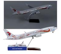 B737-800 China Eastern Airlines Yunnan Peacock 1/80 18.5-inch Assembled Simulation Aircraft Model Sound-activated Light With Wheels Airplane Resin Plastic Ornament(Upgrade)
