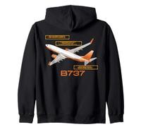 B737 Jet Airplane! Aviation Airplane Zip Hoodie