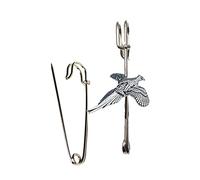 B8 Small Pheasant Pewter design on a 3" brooch kilt pin