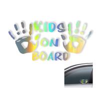 Ba-by on Board Car Sign,Colorful Ki-ds on Board Car Safety Signs,Car Sticker Ki-ds on Board,Window Safety Decal,Easy to Apply and Remove,Waterproof Stickers,Car Stickers and Decals,Personalised