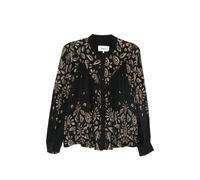 Ba&Sh Brava abstract-print pleated shirt - Black 0-1-2