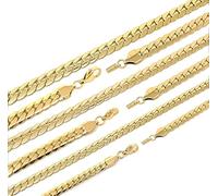BA UNIQUE FASHION 316L Stainless Steel Miami Cuban Chain Flat 4.5mm, 6mm, 8mm 16"/ 18"/ 20"/ 24" Necklace., 4.5mm 18 inches, Stainless Steel, No Gemstone