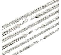 BA UNIQUE FASHION 316L Stainless Steel Miami Cuban Chain Flat 4.5mm, 6mm, 8mm 16"/ 18"/ 20"/ 24" Necklace., 8mm 16 inches, Stainless Steel, No Gemstone