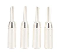 BA1417 BFA Banana Plug, Silver Plated Banana Connector for Speaker Wire, 4PCS BFA Banana Plug Set with Self Crimping Teeth for 7mm/0.3in Diameter, Easy Installation for Home Theate