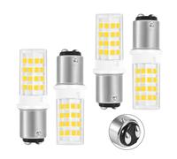 BA15D 12V -1076 LED Bulb for Marine Navigation Anchor Stern Lights Camper Trailer Motorhome Light Replacement ALR12, 1004 1130 1176 Double Contact Bayonet Base AC12V/DC12-24V (3000K Warm White, 4Pack)