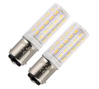 Ba15D 5W Led Bulb 220V, PYRJIN Sbc B15 Small Bayonet, 45W Halogen Replacement, Warm White 3000K, Non-dimmable For Sewing Machine/Refrigerator/Cooker Hood/Appliance Lamps (2-Pack)